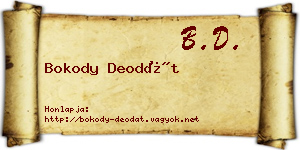 Bokody Deodát névjegykártya